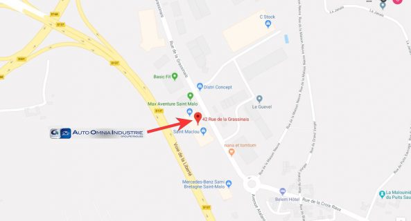 Carte Google montrant la position géographique de Ragues Malouine